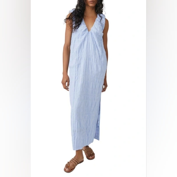 free-est agatha ruched stretch cotton dress Free People: Agatha Midi